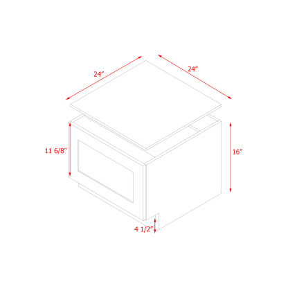 Mallorca Dolphin Gray Shaker - 24"W Base Cabinet