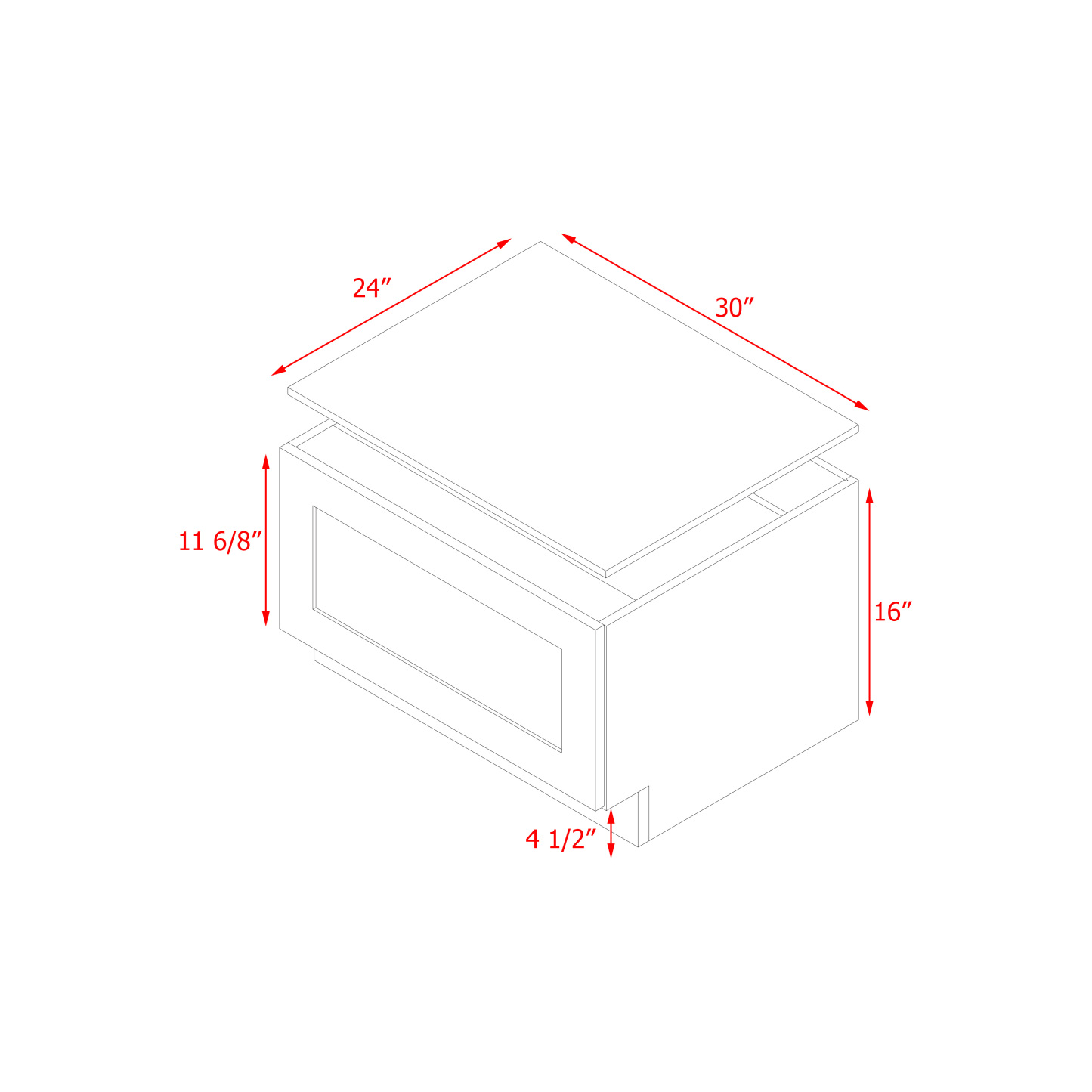 Mallorca Dolphin Gray Shaker - 30"W Base Cabinet