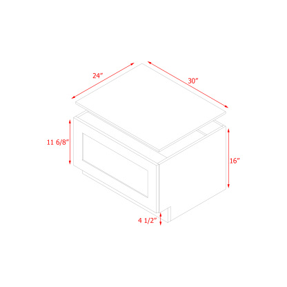 Mallorca Dolphin Gray Shaker - 30"W Base Cabinet