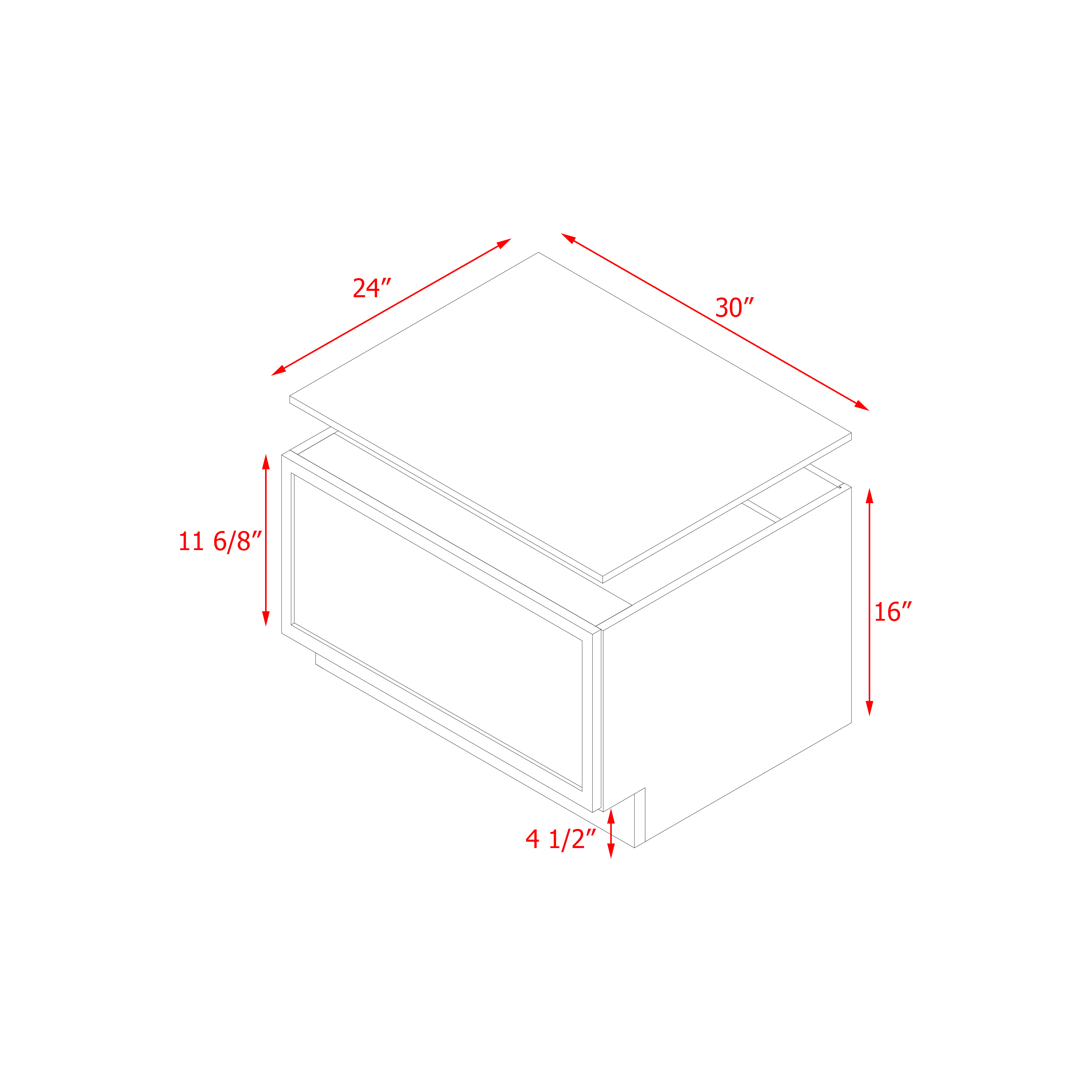 Shady Silm Gray Shaker - 30"W Base Cabinet