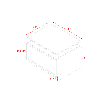 Shady Silm Gray Shaker - 30"W Base Cabinet