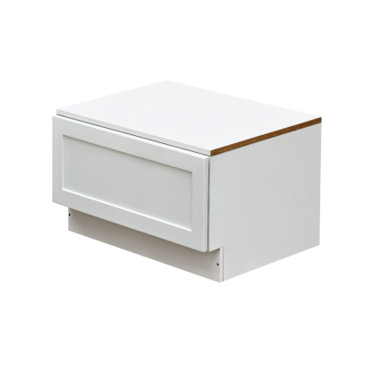 White Shaker - 30"W Drawer Base Cabinet 1-Drawer