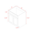 Mallorca White Shaker - 30"W Standard Base Cabinet