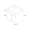 Shady Slim White Shaker - 30"W Base Cabinet