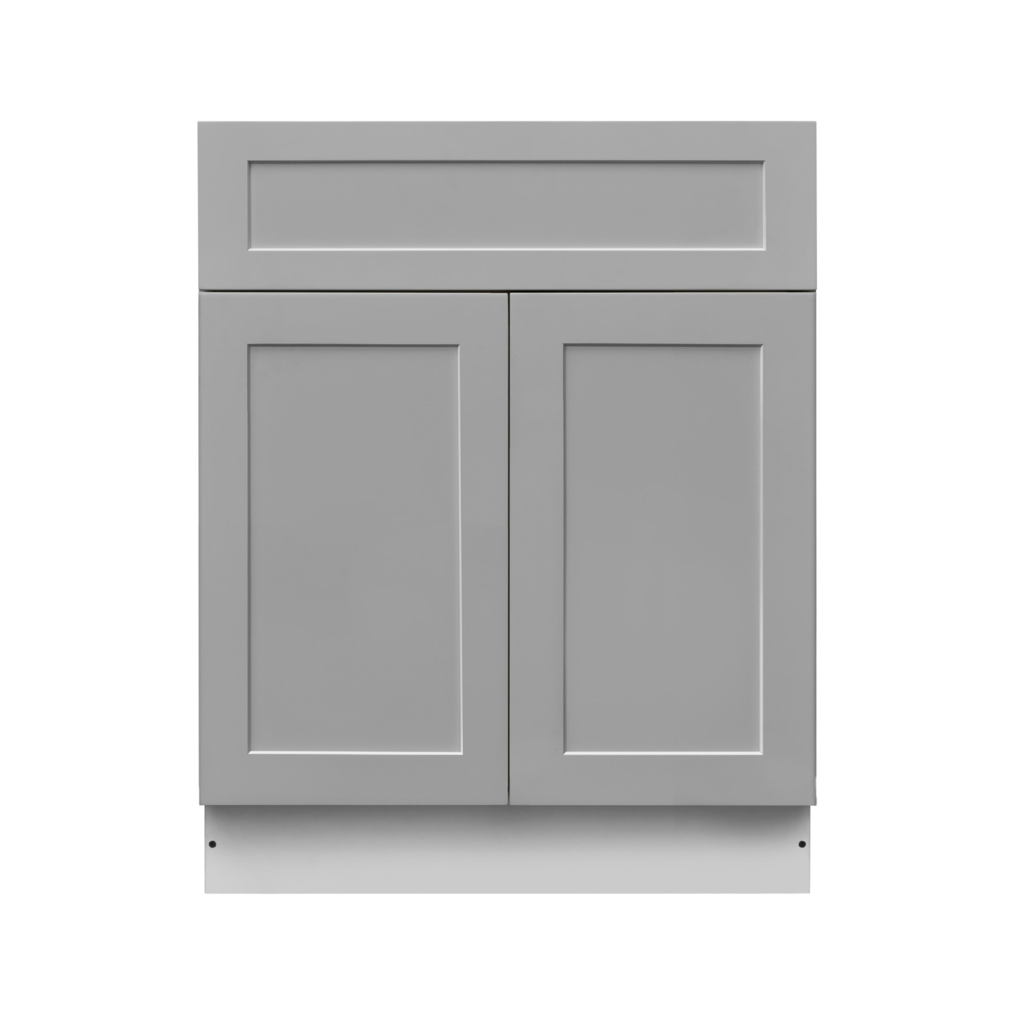 White Box Gray Shaker - 30"W Standard Base Cabinet 2-Doors 1-Drawer