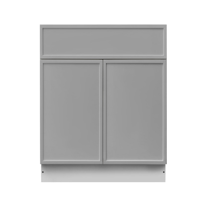 White Box Gray Slim - 30"W Standard Base Cabinet 2-Doors 1-Drawer