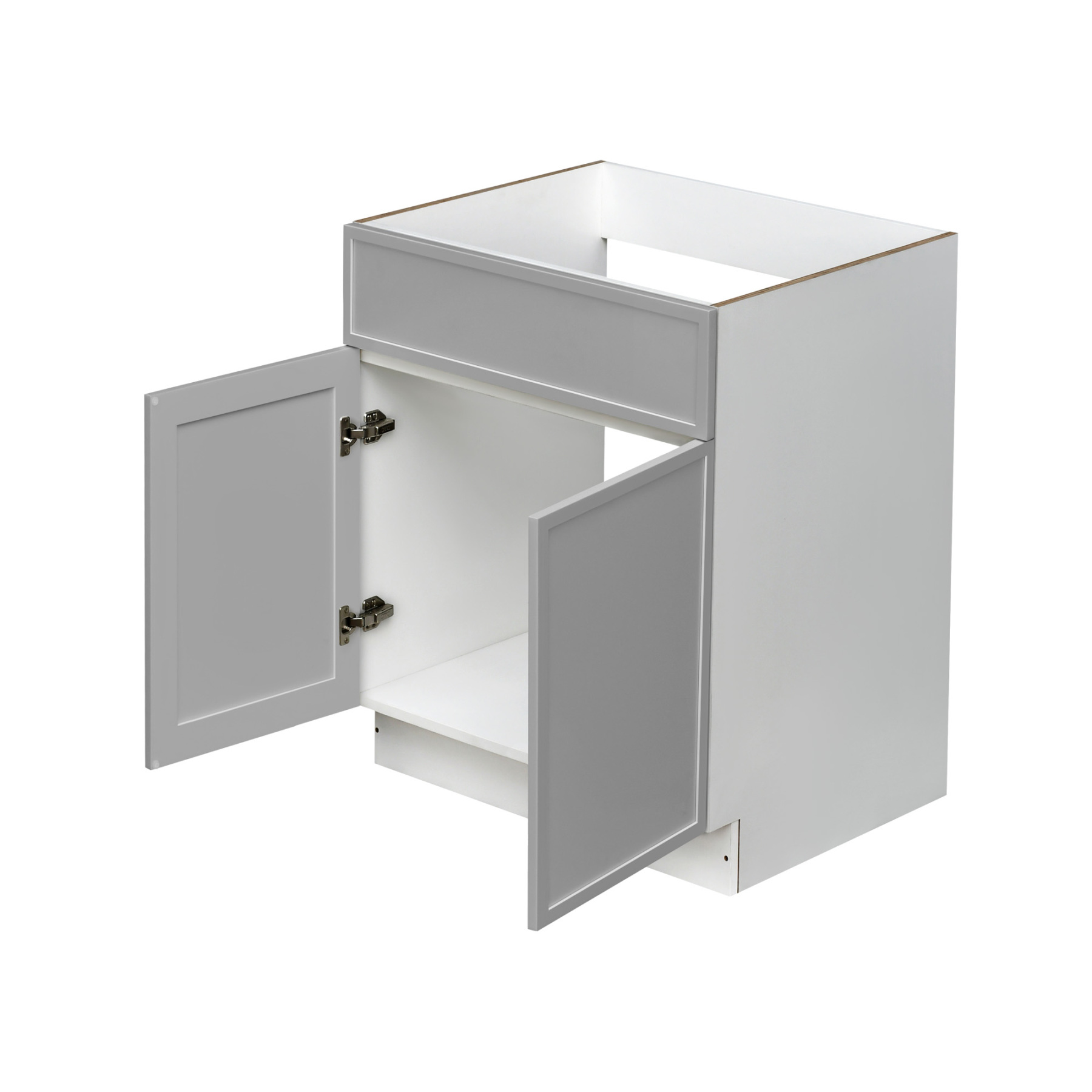 White Box Gray Slim - 30"W Standard Base Cabinet 2-Doors 1-Drawer