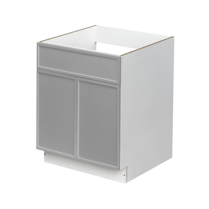 White Box Gray Slim - 30"W Standard Base Cabinet 2-Doors 1-Drawer