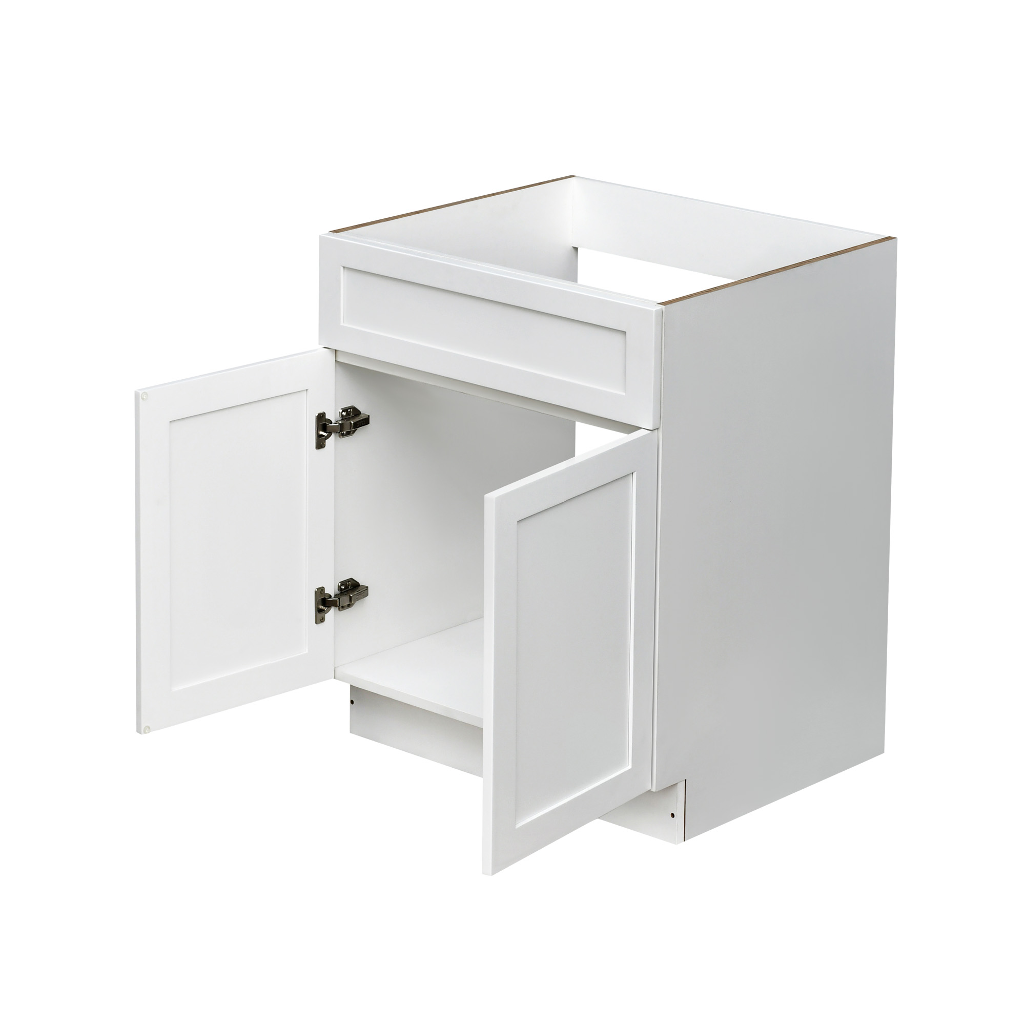 White Shaker - 30"W Standard Base Cabinet 2-Doors 1-Drawer