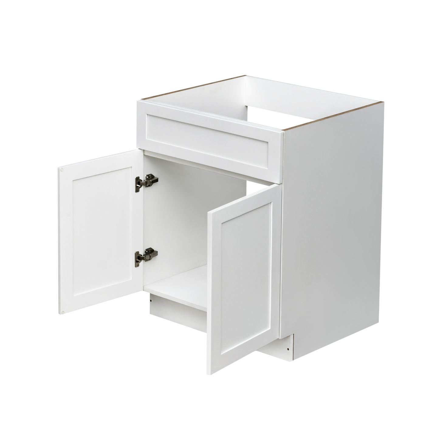 White Shaker - 30"W Standard Base Cabinet 2-Doors 1-Drawer