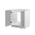White Box Gray Slim - 30"W Full-Height Door Base Cabinet 2-Doors