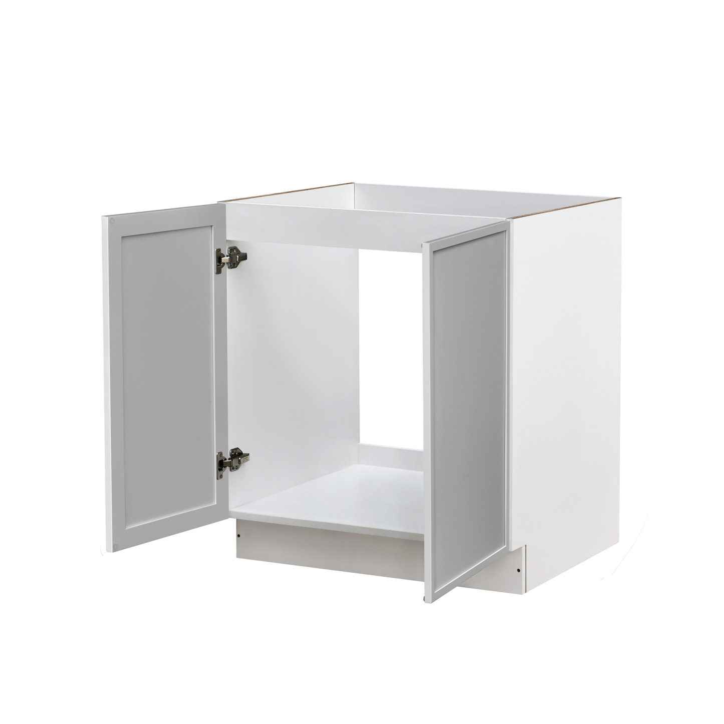 White Box Gray Slim - 30"W Full-Height Door Base Cabinet 2-Doors