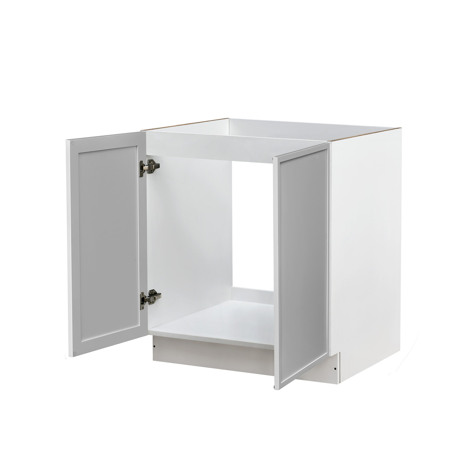 White Box Gray Slim - 30"W Full-Height Door Base Cabinet 2-Doors