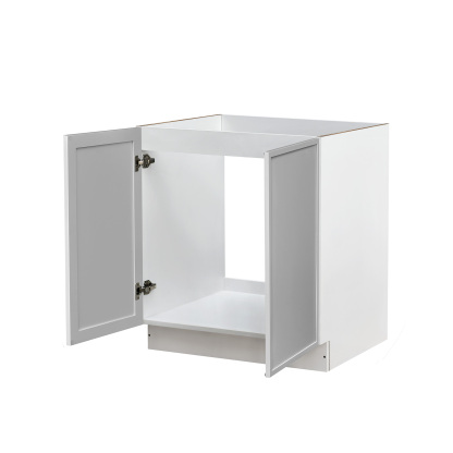 White Box Gray Slim - 30"W Full-Height Door Base Cabinet 2-Doors