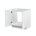 Slim White Shaker - 30"W Full-Height Door Base Cabinet 2-Doors