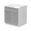 White Box Gray Shaker - 33"W Standard Base Cabinet 2-Doors 1-Drawer