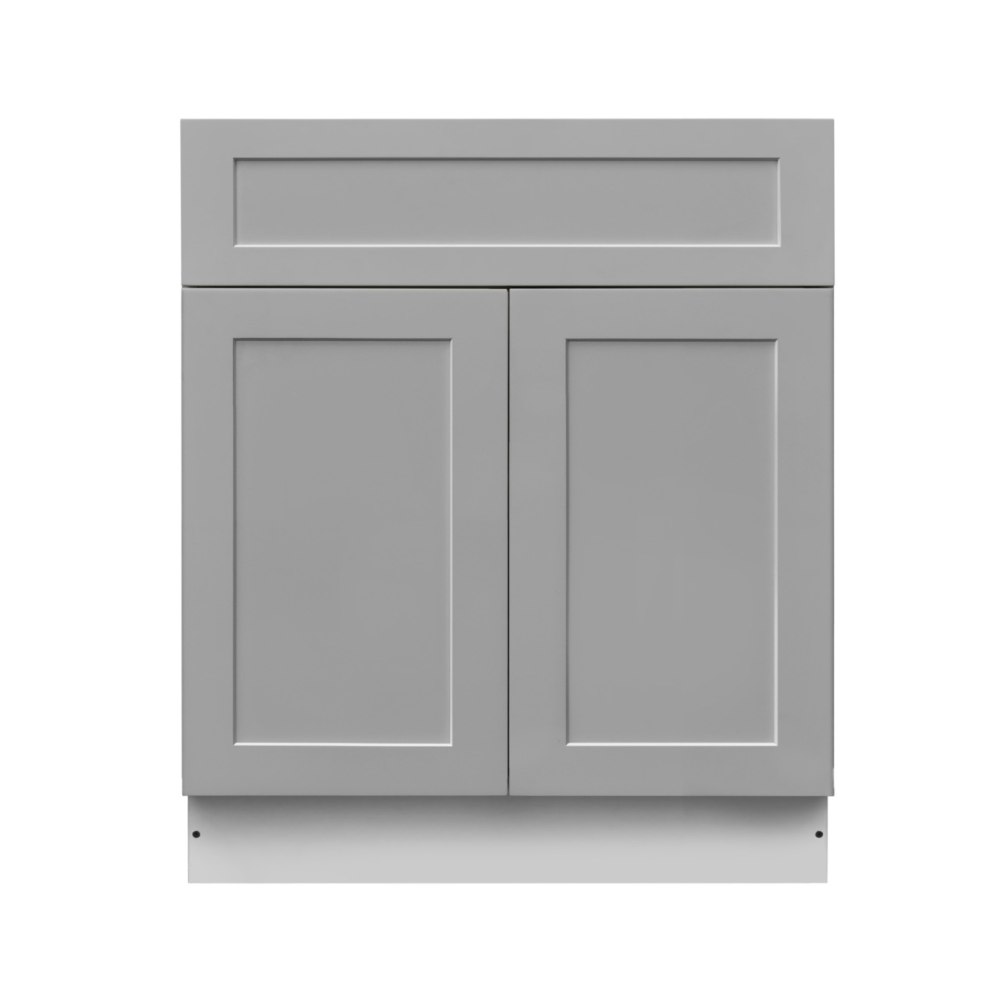 White Box Gray Shaker - 33"W Standard Base Cabinet 2-Doors 1-Drawer