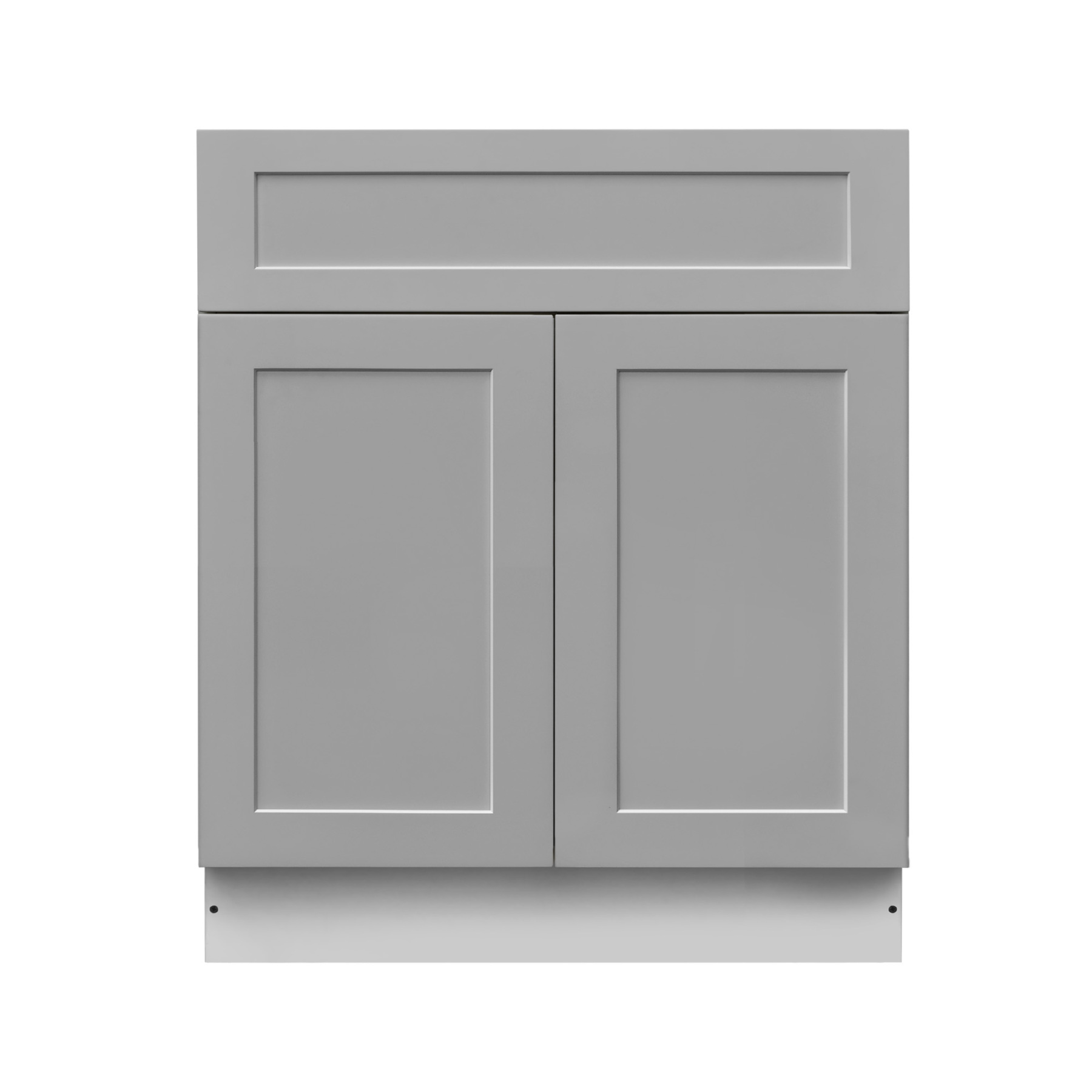 White Box Gray Shaker - 33"W Standard Base Cabinet 2-Doors 1-Drawer