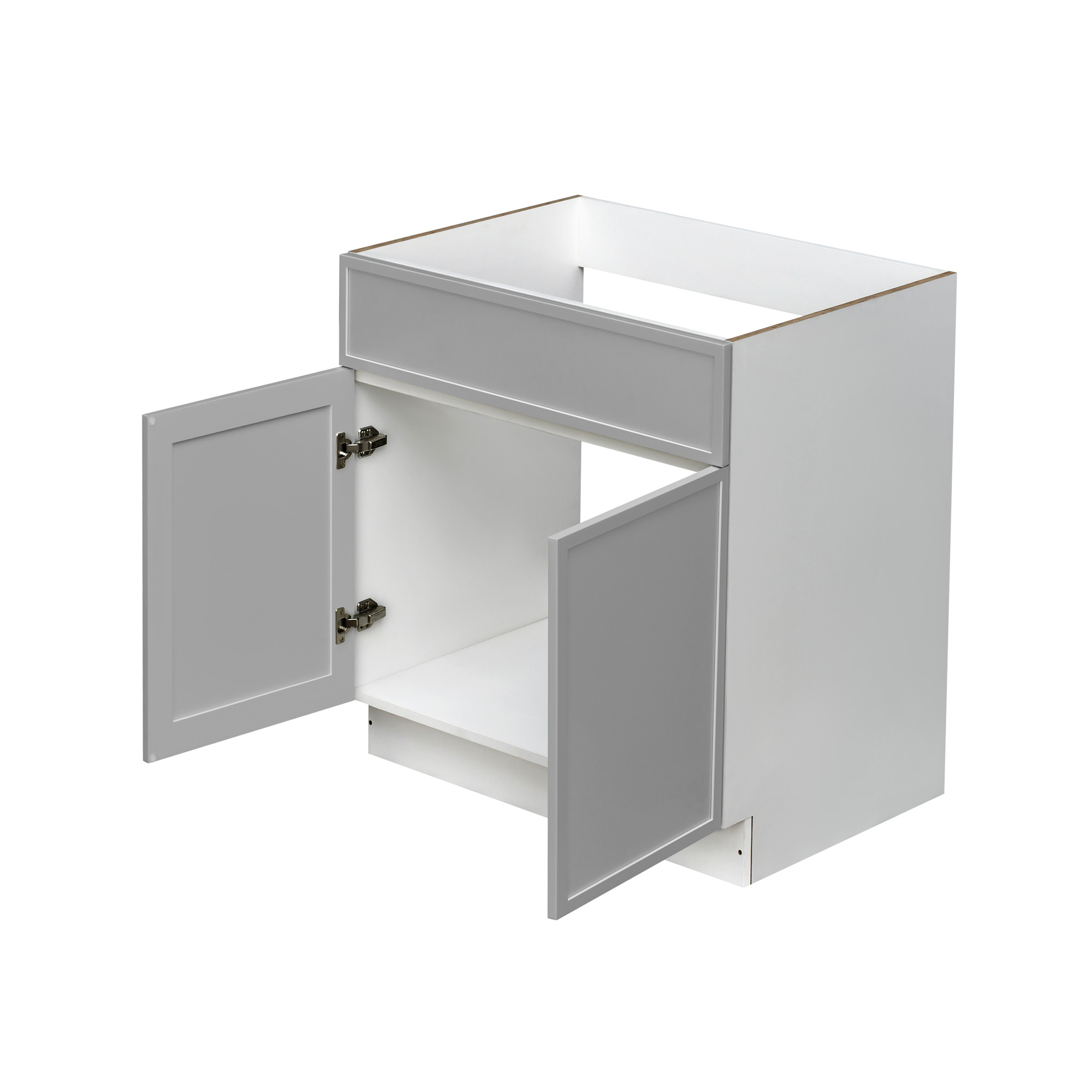 White Box Gray Slim - 33"W Standard Base Cabinet 2-Doors 1-Drawer