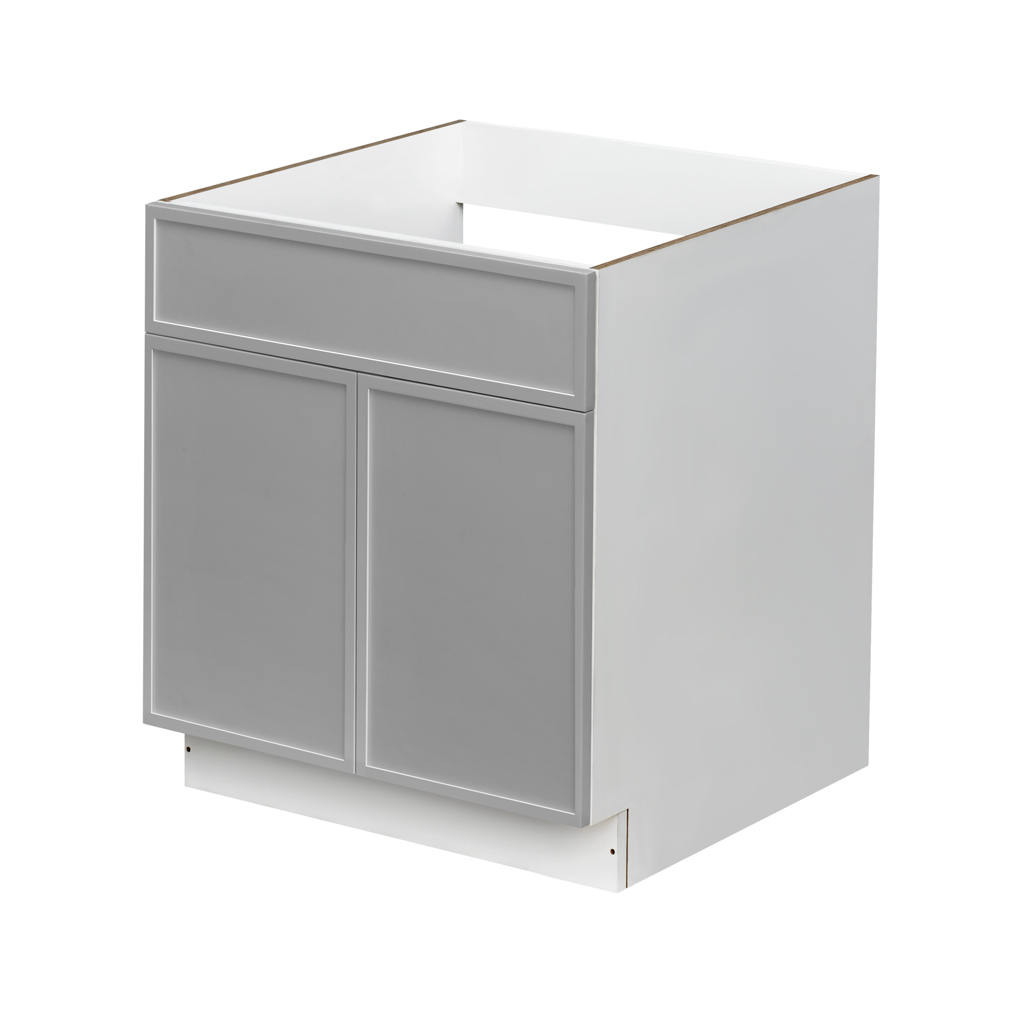 White Box Gray Slim - 33"W Standard Base Cabinet 2-Doors 1-Drawer