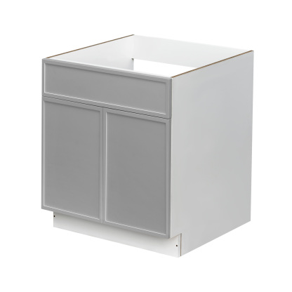 White Box Gray Slim - 33"W Standard Base Cabinet 2-Doors 1-Drawer