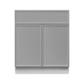 White Box Gray Slim - 33"W Standard Base Cabinet 2-Doors 1-Drawer