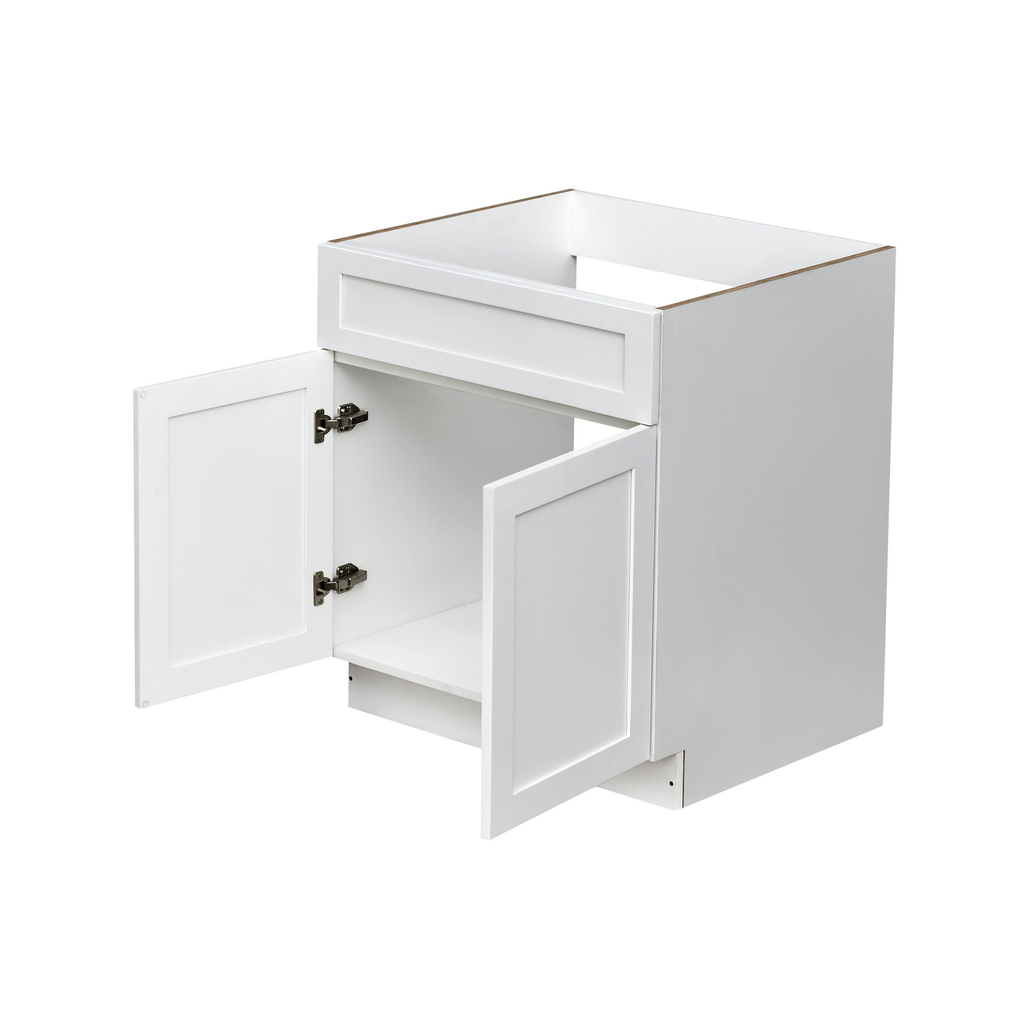 White Shaker - 33"W Standard Base Cabinet 2-Doors 1-Drawer