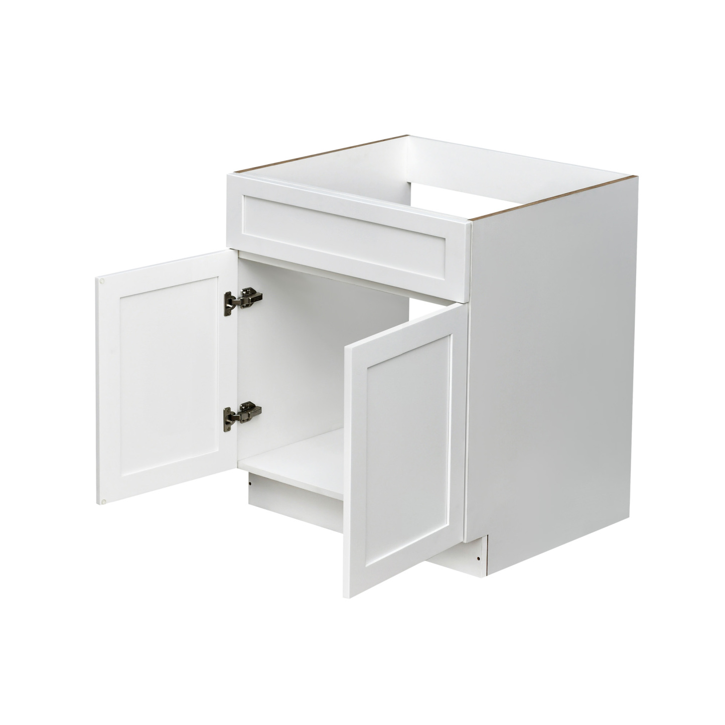 White Shaker - 33"W Standard Base Cabinet 2-Doors 1-Drawer