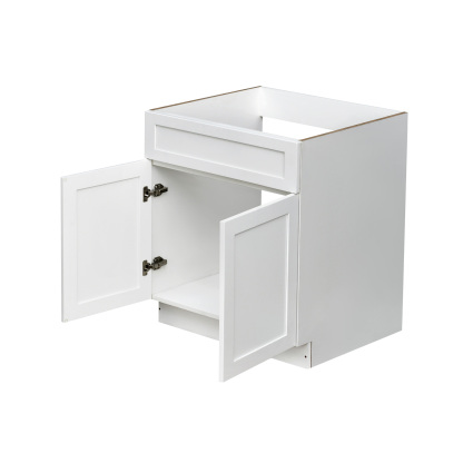 White Shaker - 33"W Standard Base Cabinet 2-Doors 1-Drawer