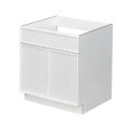Slim White Shaker - 33"W Standard Base Cabinet 2-Doors 1-Drawer