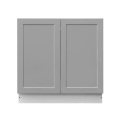 White Box Gray Shaker - 33"W Full-Height Door Base Cabinet 2-Doors