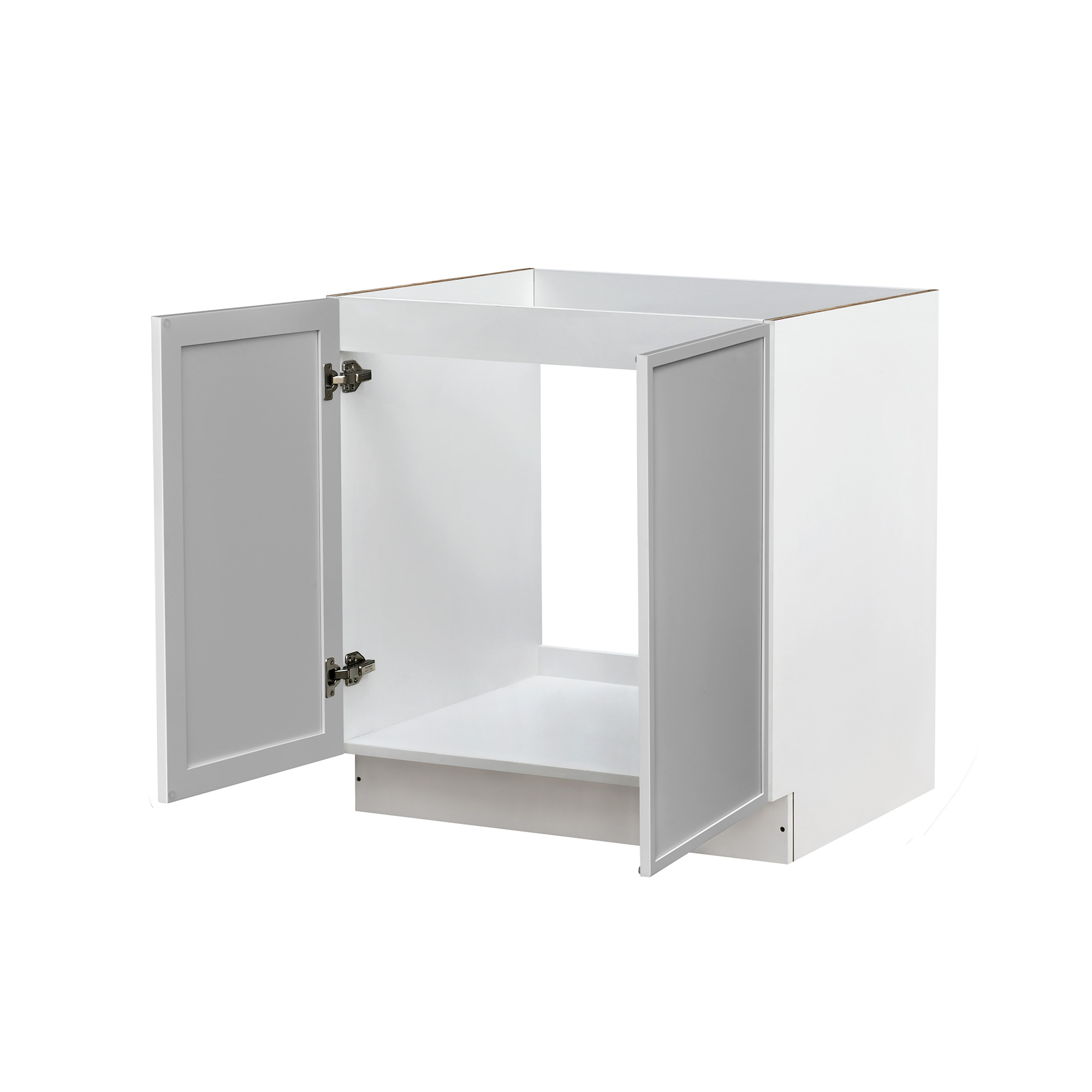 White Box Gray Slim - 33"W Full-Height Door Base Cabinet 2-Doors