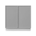 White Box Gray Slim - 33"W Full-Height Door Base Cabinet 2-Doors