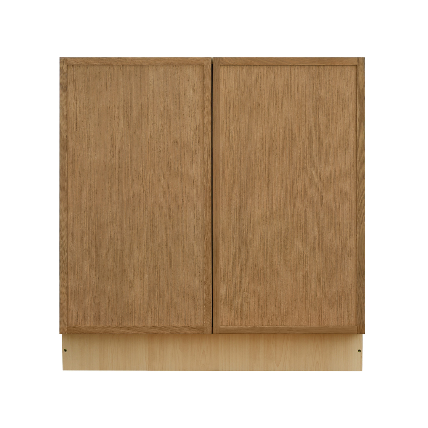 Natural Box Oak Slim - 33"W Full-Height Door Base Cabinet 2-Doors