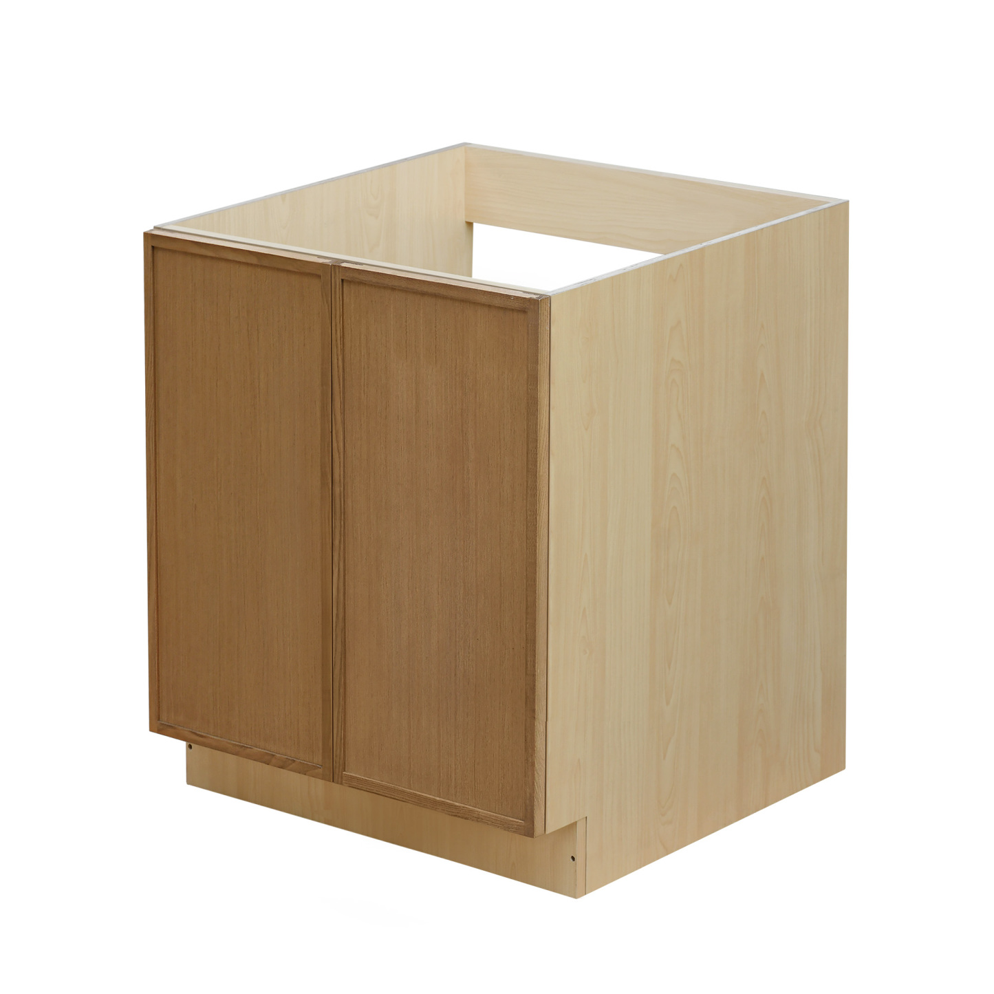 Natural Box Oak Slim - 33"W Full-Height Door Base Cabinet 2-Doors