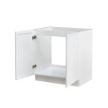 Slim White Shaker - 33"W Full-Height Door Base Cabinet 2-Doors