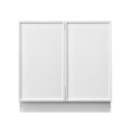 Slim White Shaker - 33"W Full-Height Door Base Cabinet 2-Doors