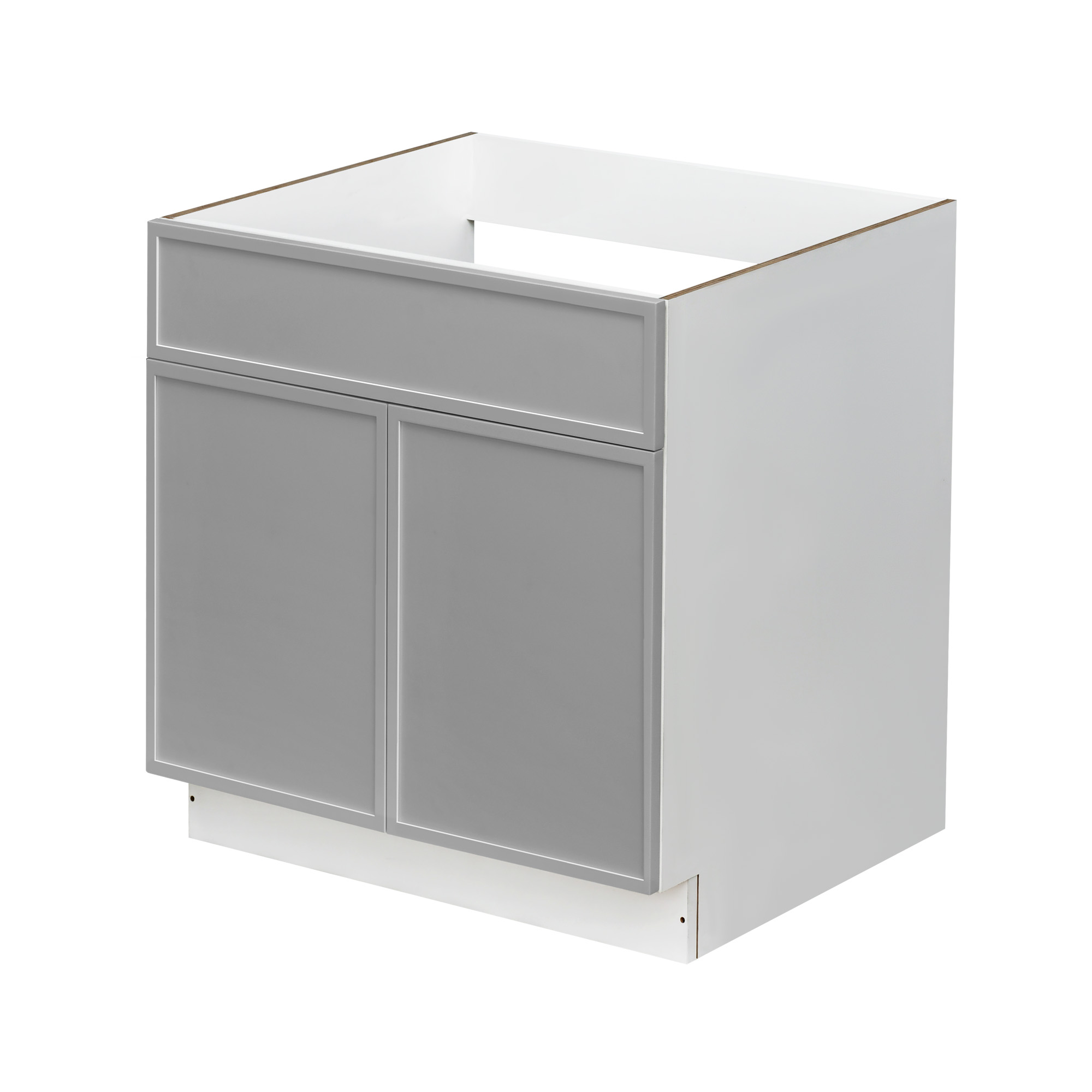 White Box Gray Slim - 36"W Standard Base Cabinet 2-Doors 1-Drawer