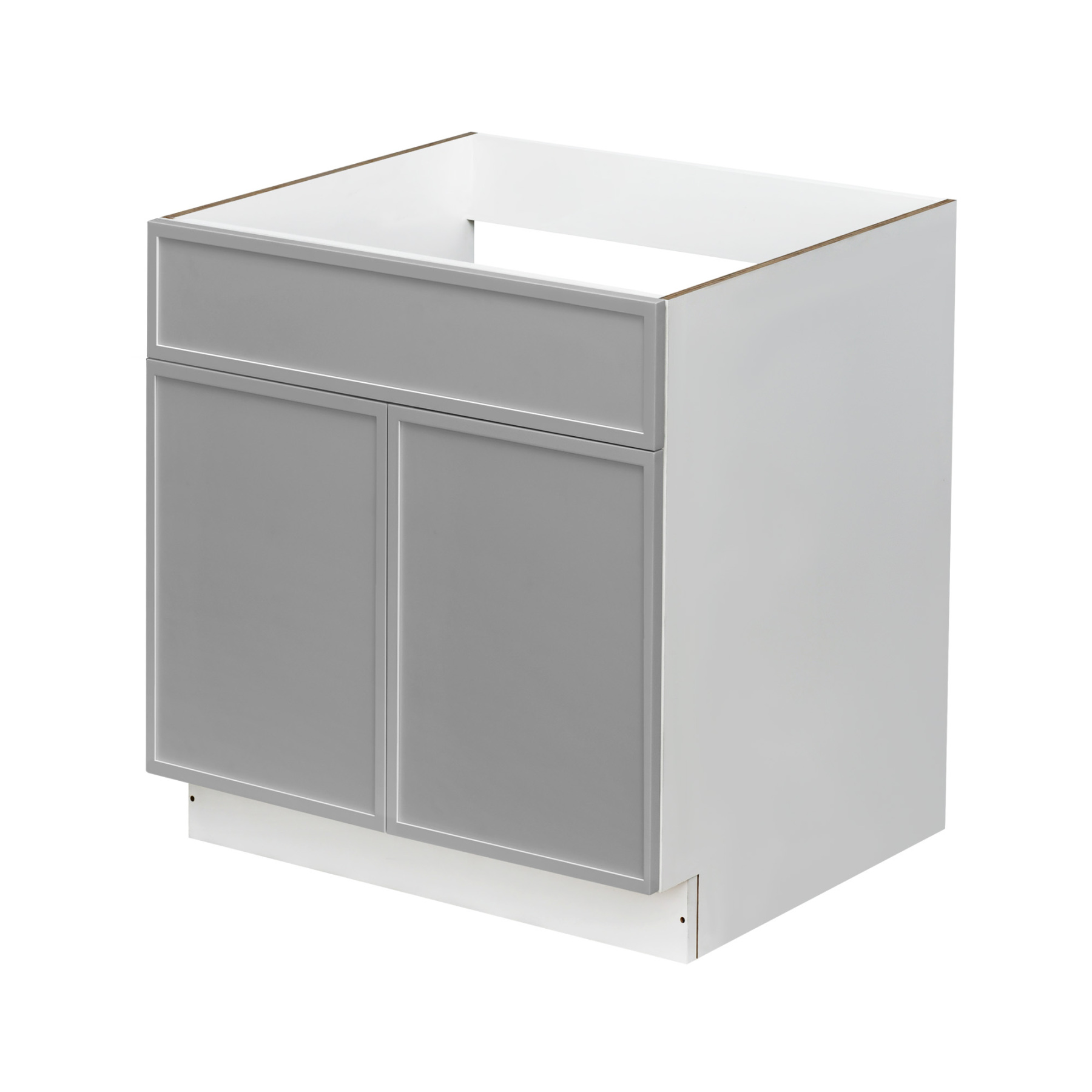 White Box Gray Slim - 36"W Standard Base Cabinet 2-Doors 1-Drawer