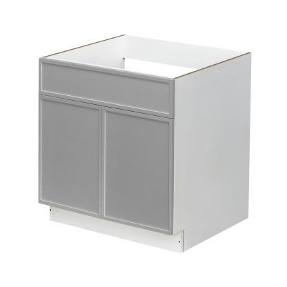 White Box Gray Slim - 36"W Standard Base Cabinet 2-Doors 1-Drawer