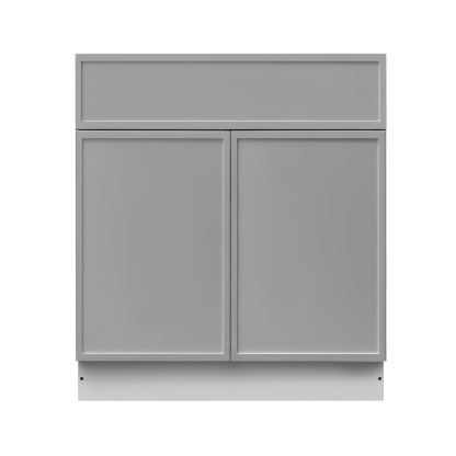 White Box Gray Slim - 36"W Standard Base Cabinet 2-Doors 1-Drawer