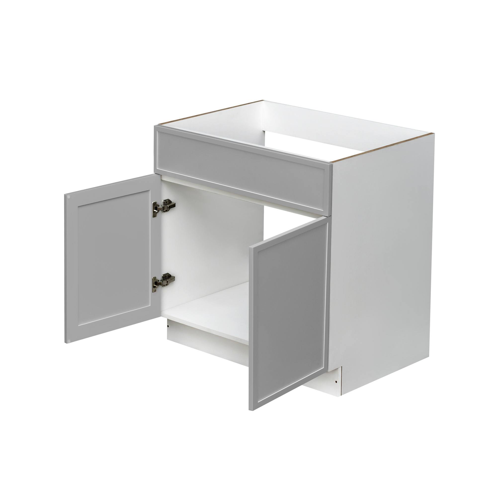 White Box Gray Slim - 36"W Standard Base Cabinet 2-Doors 1-Drawer