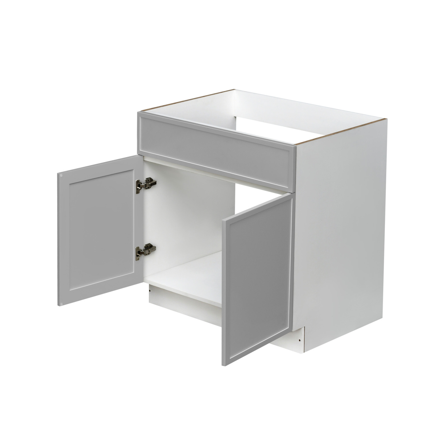 White Box Gray Slim - 36"W Standard Base Cabinet 2-Doors 1-Drawer