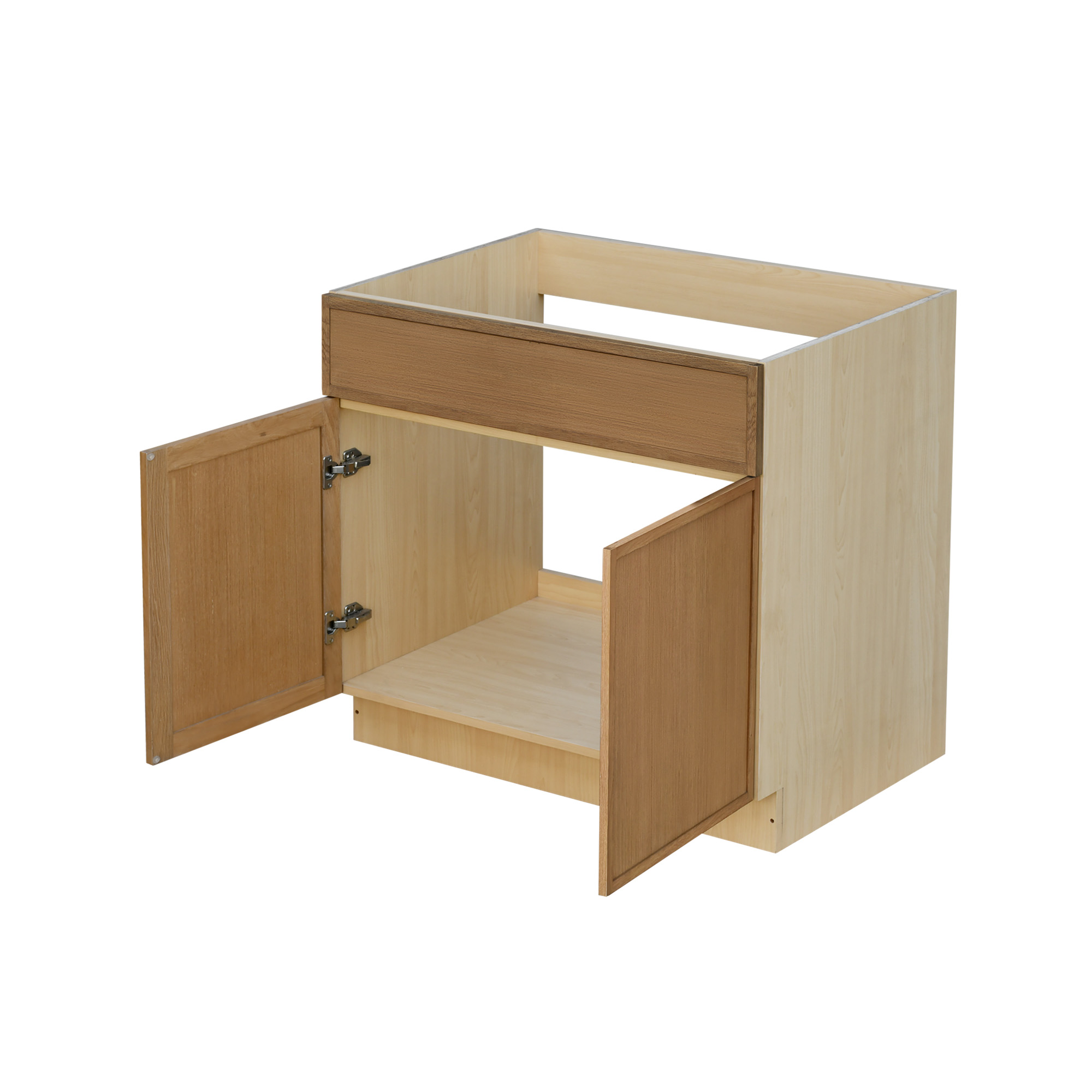 Shady Slim Oak - 36"W Standard Base Cabinet 2-Doors 1-Drawer