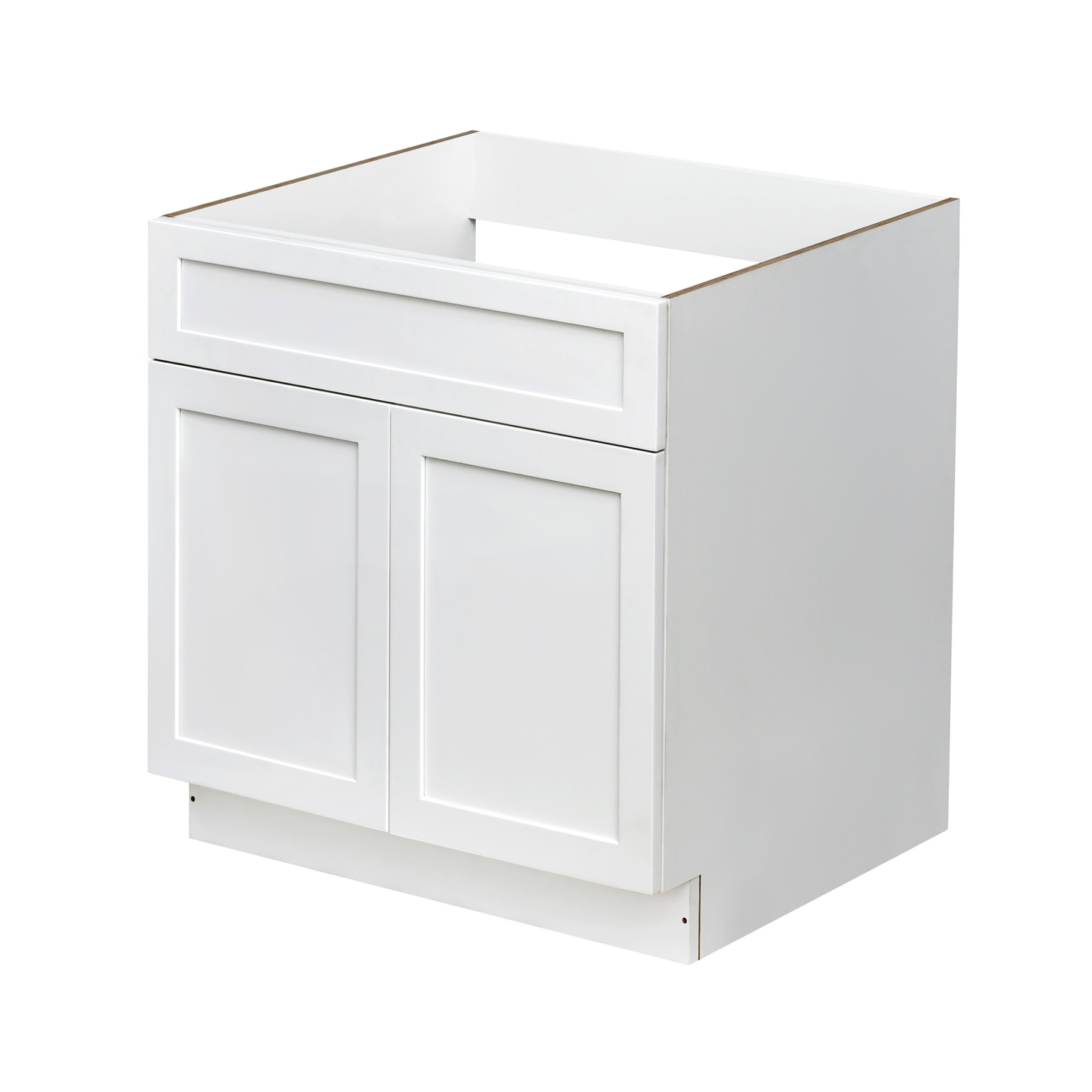 White Shaker - 36"W Standard Base Cabinet 2-Doors 1-Drawer