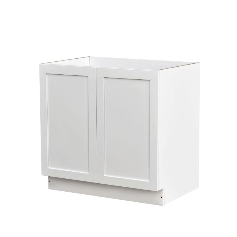 Mallorca White Shaker - 36"W Full-Height Base Cabinet