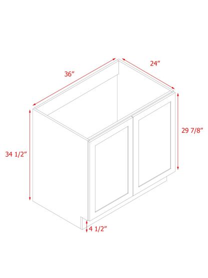 White Shaker Base Cabinet 2-Doors
