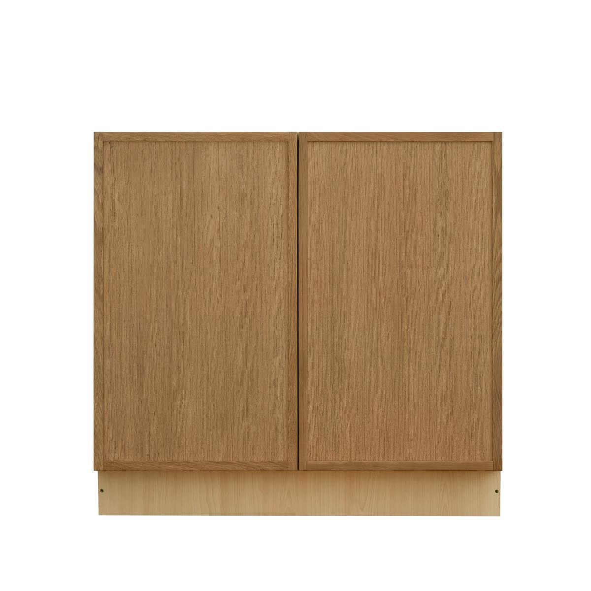 Natual Box Oak Slim - 36"W Full-Height Door Base Cabinet 2-Doors