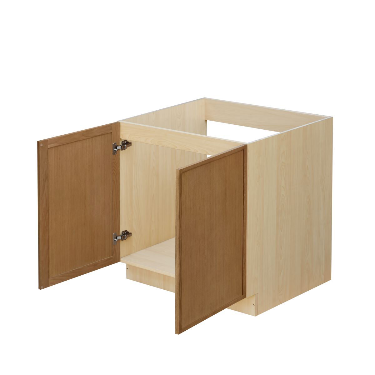 Natual Box Oak Slim - 36"W Full-Height Door Base Cabinet 2-Doors