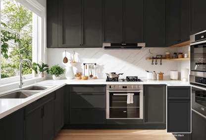 Franco Collection Slim Black (Framed) Sample Door